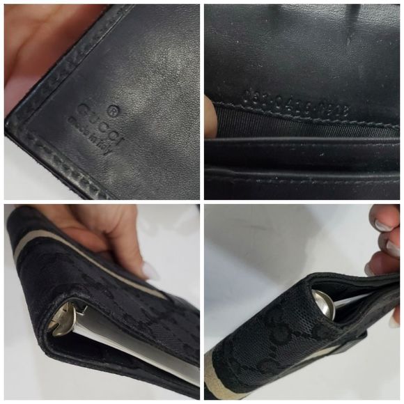 Gucci authentic small Boston hand bag black web & matching planer wallet - Picture 14 of 16